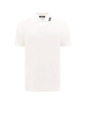 Cotton shirt polo with logoed label