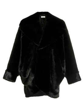 Saint Laurent Women Oversize Faux Fur Coat