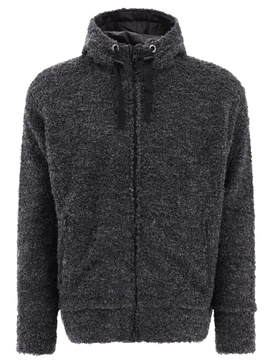 Junya Watanabe Man Textured Drawstring Zipped Hoodie