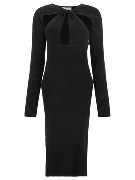 Coperni Twisted Ribbed Dress With Cut Out