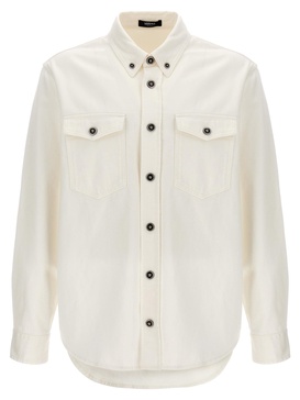 Denim Overshirt Shirt, Blouse White