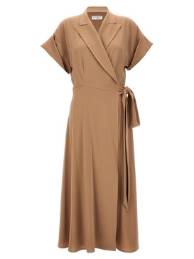 Wrap Dress Dresses Beige