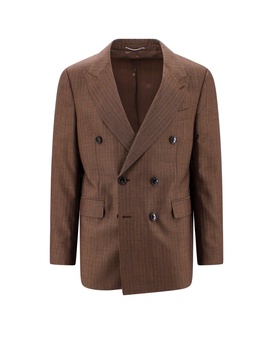 Double -breasted virgin wool blazer