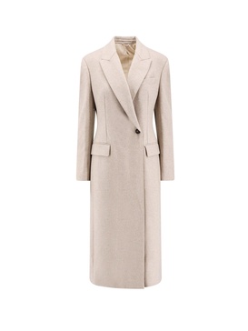 Double-breasted wool coat