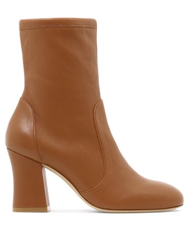 Stuart Weitzman "Curveblock 85 Sock" Ankle Boots