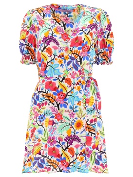 Mc2 Saint Barth Floral Printed V-Neck Mini Dress