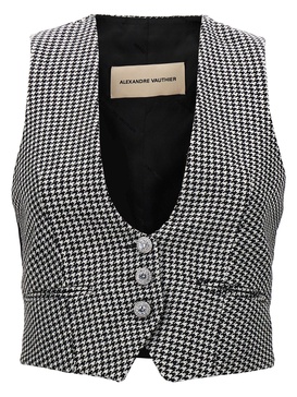 Alexandre Vauthier Houndstooth-Patterned Vest