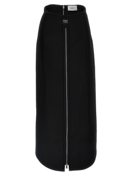 Long Zip Skirts Black