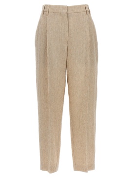 Brunello Cucinelli Striped Pleated Pants