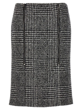 Tom Ford Prince of Wales Pattern Midi Skirt