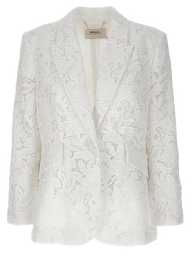 Natura Lace Blazer And Suits White