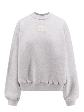 Cotton sweatshirt with Wang print