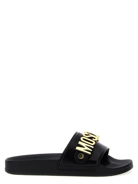 Moschino Slide Sandal With Logo