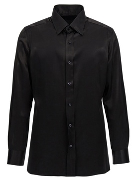 Charmeuse Shirt Shirt, Blouse Black