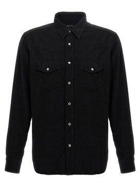 Corduroy Shirt Shirt, Blouse Black