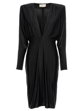 Alexandre Vauthier V Neck Jersey Dress