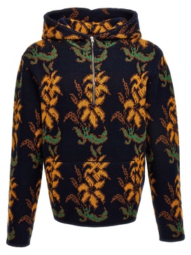 Jacquard Hooded Sweater Sweater, Cardigans Multicolor