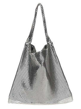 Paco Rabanne 'Silver Pixel Metallic' Shopping Bag