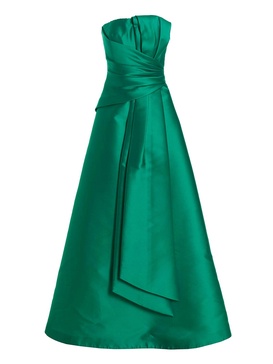 Alberta Ferretti Mikado Maxi Dress