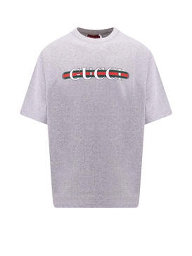 Cotton t-shirt with Gucci Web print