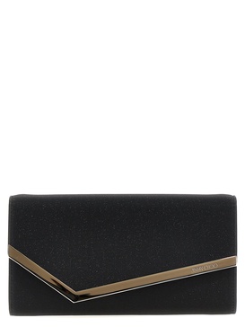 Jimmy Choo Emmie Glitter Chain-Linked Clutch Bag