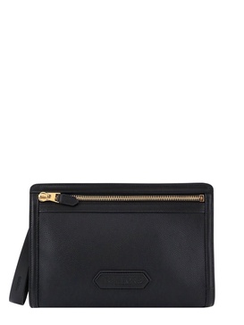 Tom Ford Logo Embosseed Zipped Clutch Bag