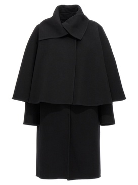 Coat With Cape Coats, Trench Coats Black