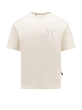 Cotton T-shirt with embroidered logo on the front