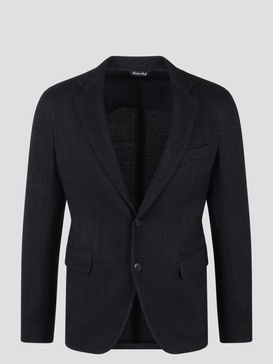 Viscose knit single breasted blazer