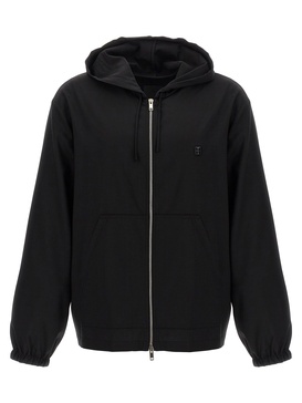 Wool Hoodie Sweatshirt Black