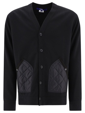 Junya Watanabe Man Cardigan With Quilted Inserts