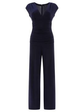 V-Neck Jumpsuit Dresses Blue