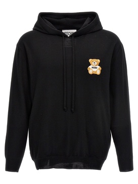 Moschino Teddy Bear Embroidered Drawstring Hoodie