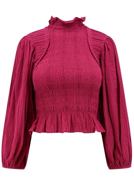 Isabel Marant Étoile Idris Ruffle-Smocked Puff Sleeved Blouse