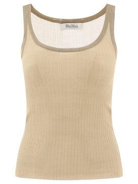 Max Mara "Bastia" Ribbed Silk Tank Top