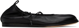 Black Heart Toe Ballerina Flats