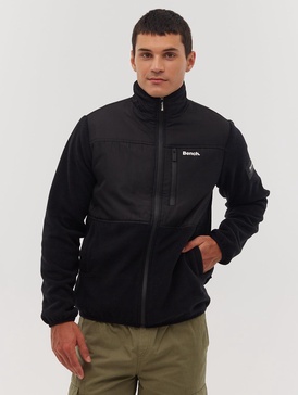 burlow yoked zip-up sherpa