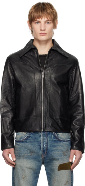 Black Television Leather Jacket