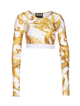 Versace Jeans Couture Barocco Printed Cropped Top