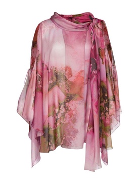 Alberta Ferretti Floral Printed Semi Sheer Blouse