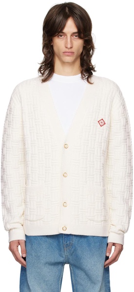 Off-White Column Knit Cardigan