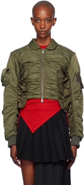 Khaki Vitalina Bomber Jacket