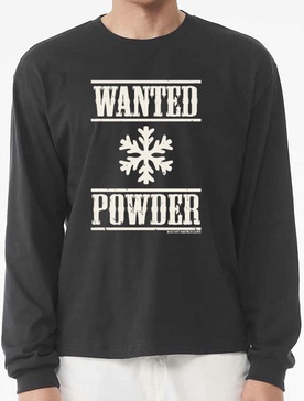 wanted powder long sleeve tee in dark grey