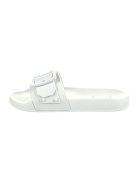 jeline 6231192 women's white rubber slide sandals