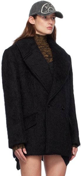 Black Notched Lapel Coat