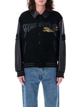 Awake Ny Dragon Embroidered Varsity Jacket