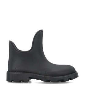 'Marsh' Black Rainboot with Logo Detail in Rubber Man