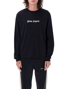 Palm Angels Logo Printed Crewneck T-Shirt