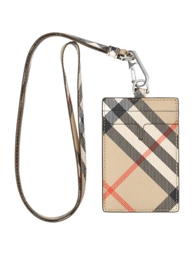 Burberry Checked Strapped Card Holder