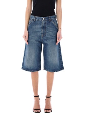 Coperni Buckle Strap Detailed Bermuda Denim Shorts